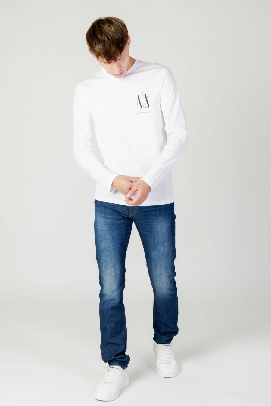 Uomo Armani Exchange | T-Shirt Armani Exchange Bianco