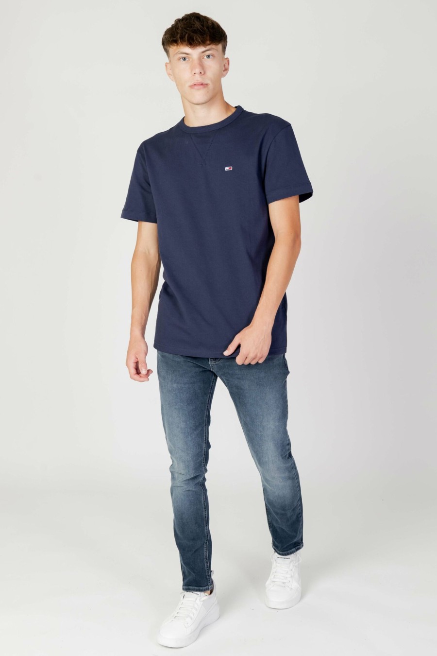 Uomo Tommy Hilfiger | T-Shirt Tommy Hilfiger Tjm Clsc Rib Detail Blu