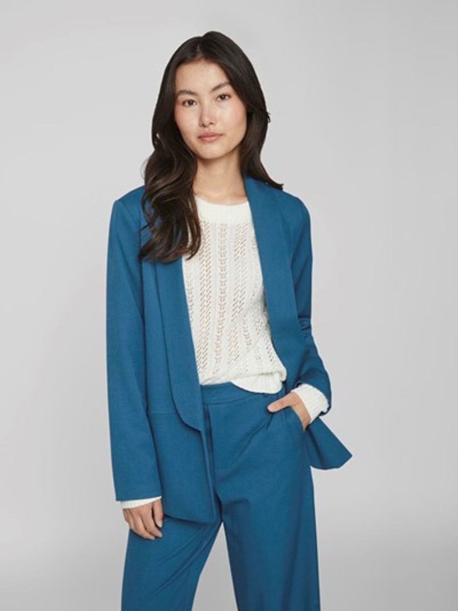 Donna Vila Clothes | Giacca Vila Clothes Vivarone Blazer - Noos Blu Marine