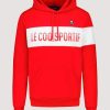 Uomo Le Coq Sportif | Felpa Con Cappuccio Le Coq Sportif Bah Hoody Rosso