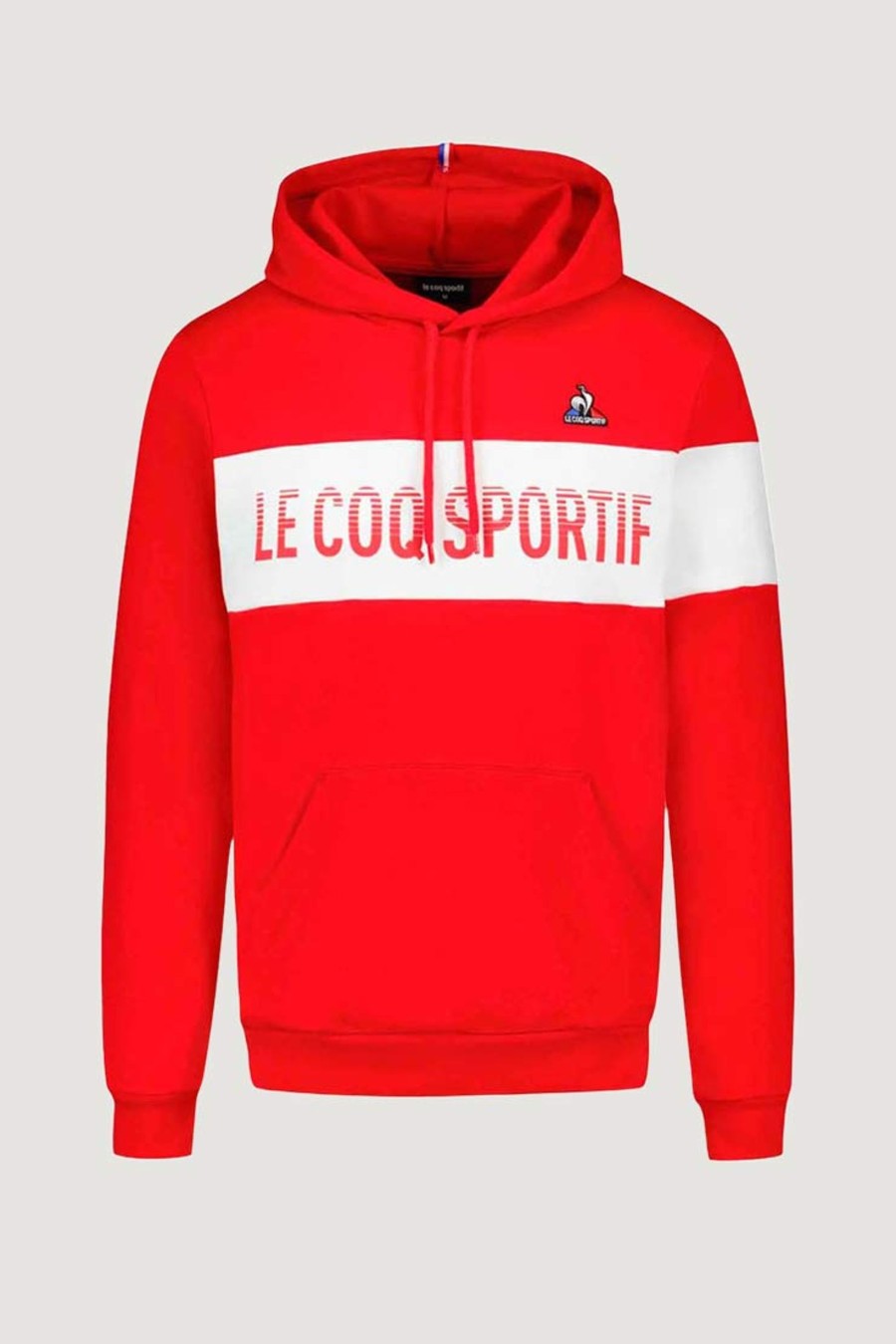 Uomo Le Coq Sportif | Felpa Con Cappuccio Le Coq Sportif Bah Hoody Rosso