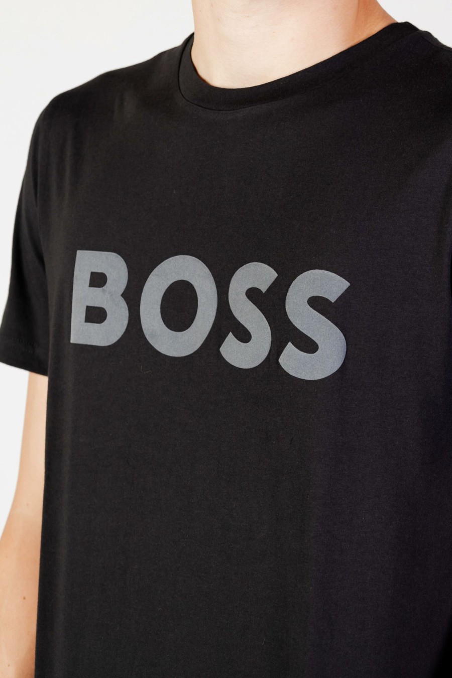 Uomo Boss | T-Shirt Boss Jersey Thinking 1 Nero