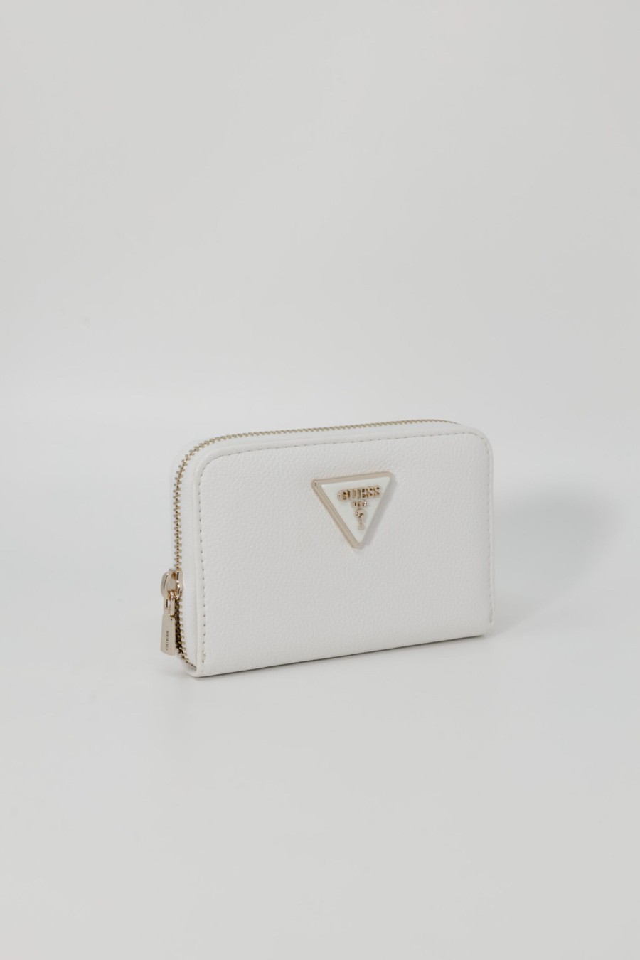 Donna Guess | Portafoglio Piccolo Guess Meridian Slg Medium Zip Around Bianco