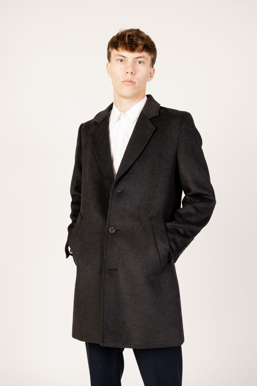 Uomo Antony Morato | Cappotto Antony Morato Mathias Regular Fit Nero