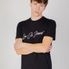 Uomo Liu-jo | T-Shirt Liu-Jo Signjeans Nero