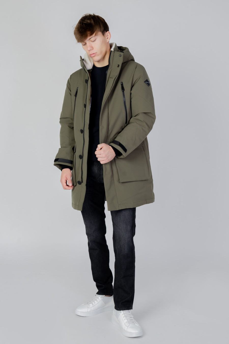 Uomo Replay | Parka Replay - Verde Oliva