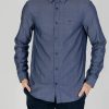 Uomo Armani Exchange | Camicia Manica Lunga Armani Exchange Blu