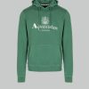 Uomo Aquascutum | Felpa Con Cappuccio Aquascutum Active Big Logo Hoodie Fleece Verde