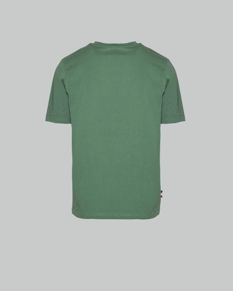 Uomo Aquascutum | T-Shirt Aquascutum Active Small Logo Verde