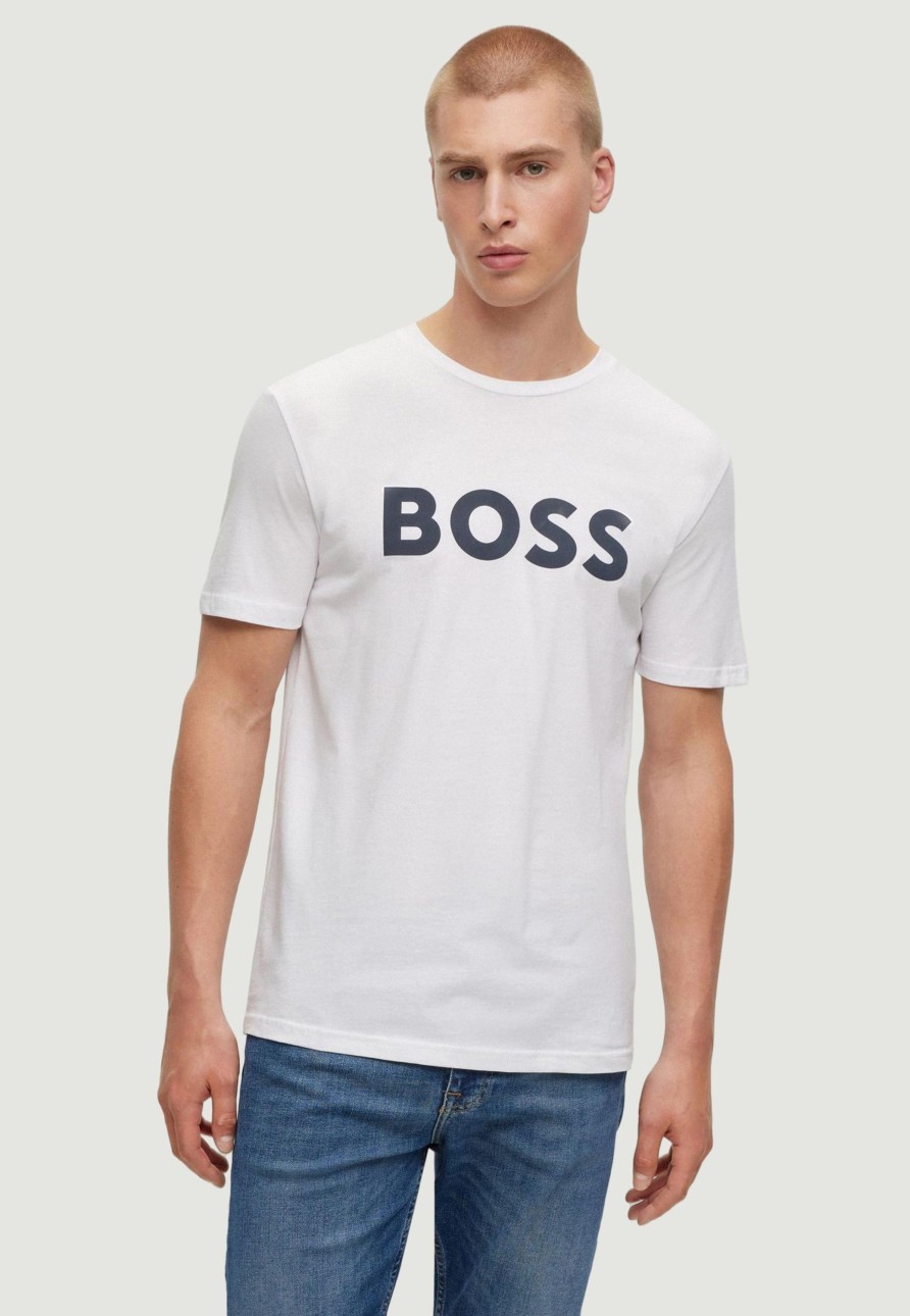 Uomo Boss | T-Shirt Boss Thinking 1 Bianco