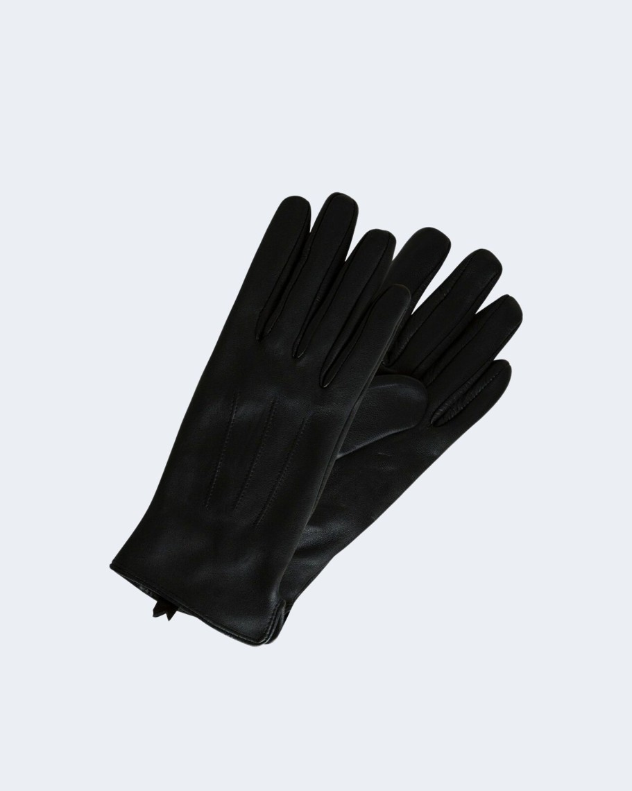 Donna Pieces | Guanti Pieces Nellie Leather Glove Nero