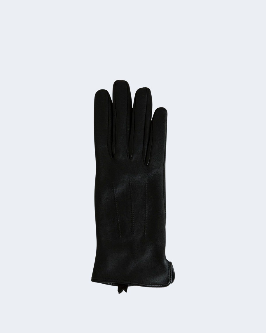 Donna Pieces | Guanti Pieces Nellie Leather Glove Nero