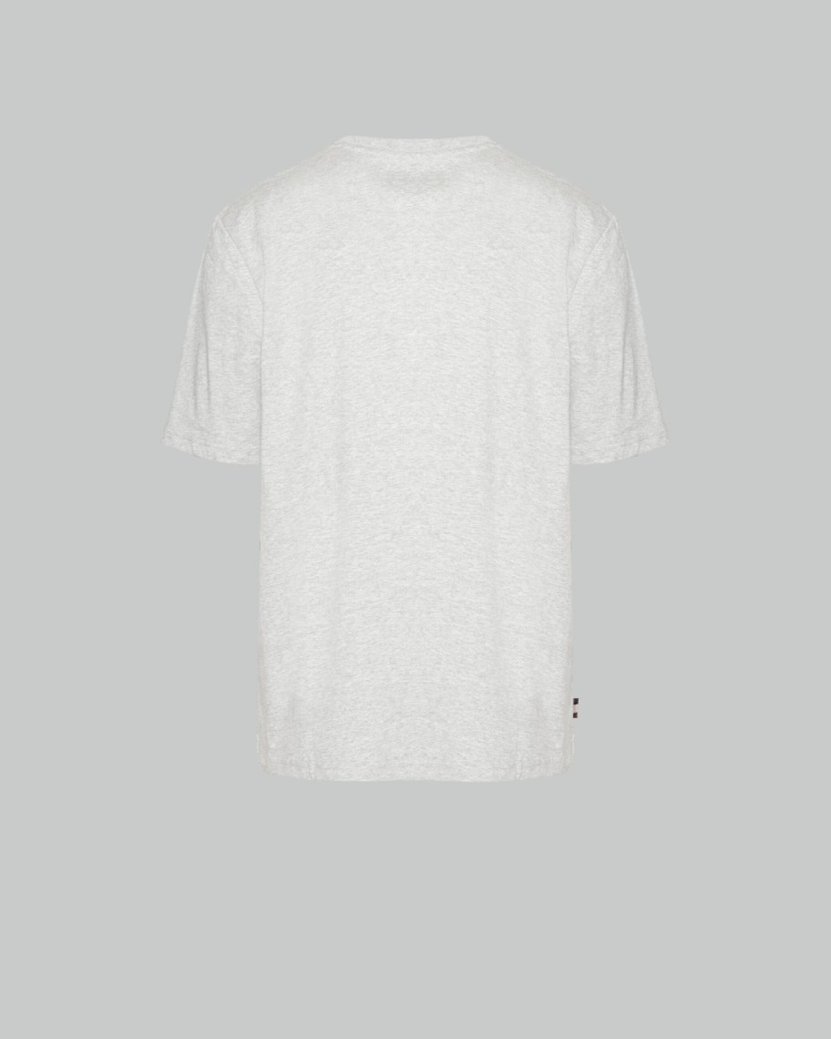 Uomo Aquascutum | T-Shirt Aquascutum Active Small Logo Grigio Scuro