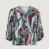 Donna Vila Clothes | Bluse Manica Lunga Vila Clothes Vimolly Erm V-Neck 3/4/Su Verde