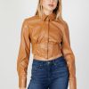 Donna Only | Camicia Manica Lunga Only Onlmia Faux Leather Shirt Otw Marrone