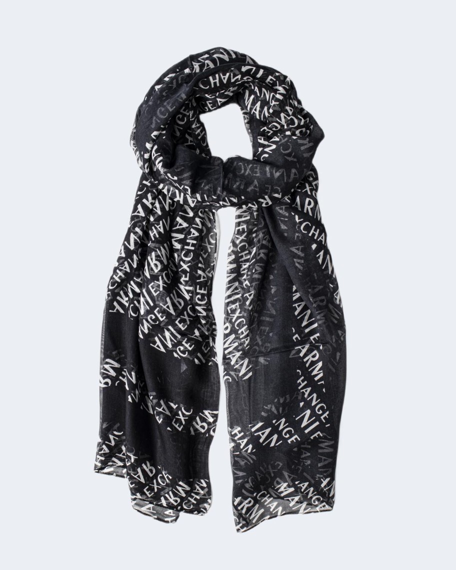 Donna Armani Exchange | Pashmina Armani Exchange Stampa Logo Nero