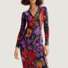 Donna Desigual | Vestito Midi Desigual Vest_Delaware Rosso