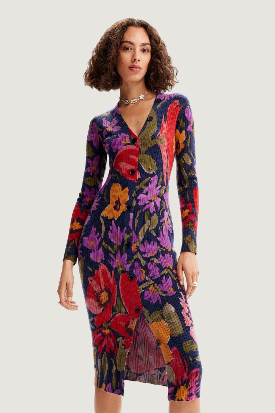 Donna Desigual | Vestito Midi Desigual Vest_Delaware Rosso