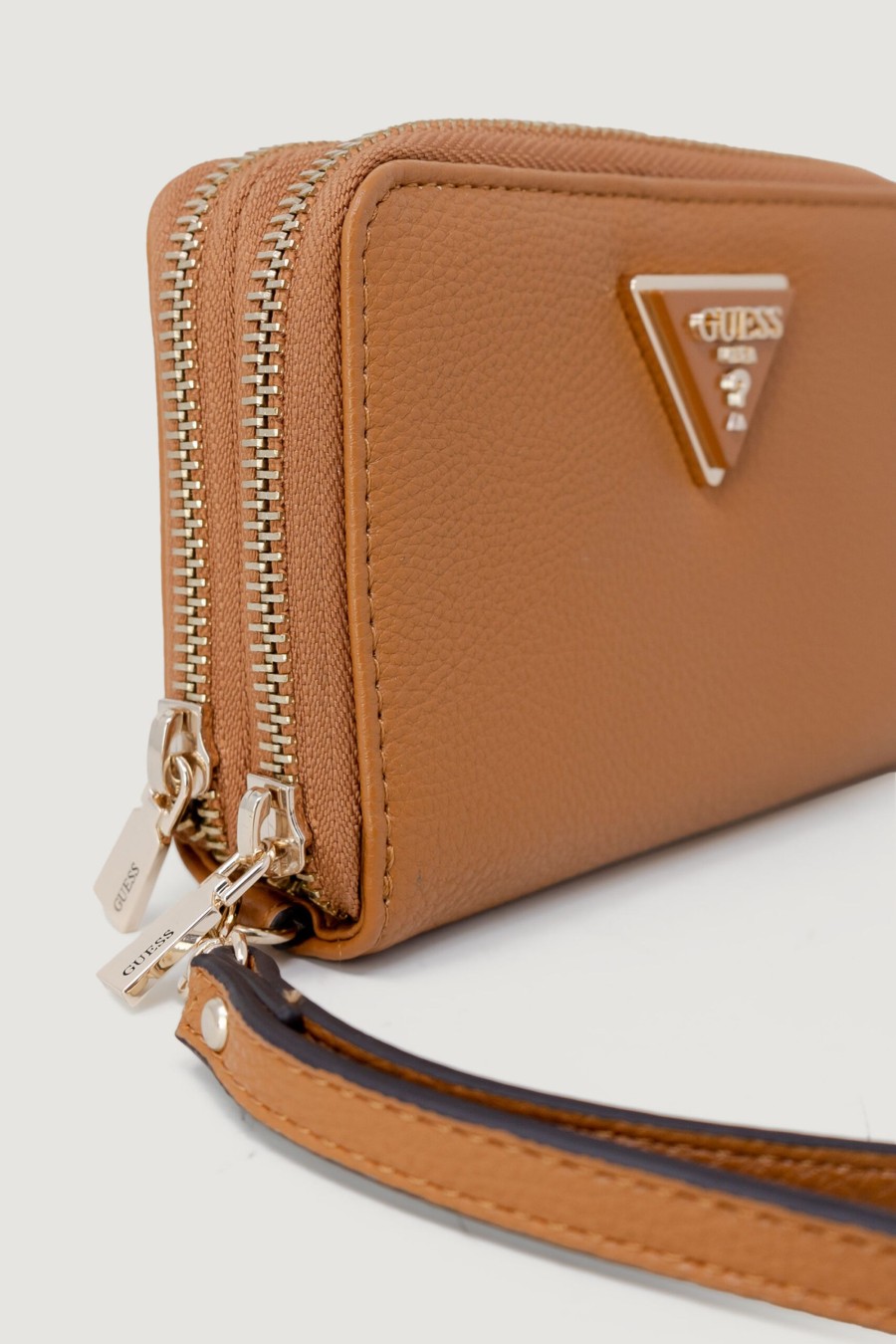 Donna Guess | Portafoglio Piccolo Guess Meridian Slg Zip Aroun Beige Scuro