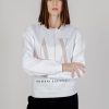 Donna Armani Exchange | Felpa Senza Cappuccio Armani Exchange Bianco