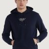 Uomo Tommy Hilfiger | Felpa Con Cappuccio Tommy Hilfiger Reg Esntl Graphi Blu