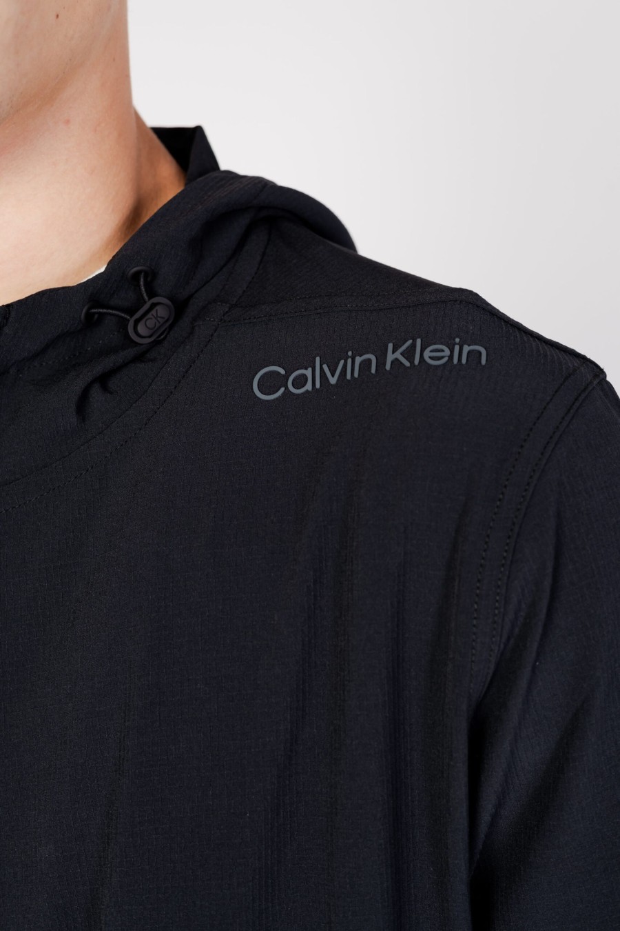 Uomo Calvin Klein Sport | Felpa Con Cappuccio Calvin Klein Sport Wo - Wind Jacket Nero