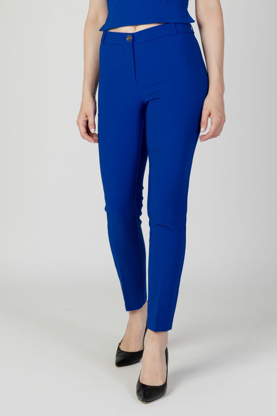 Donna Rinascimento | Pantaloni Skinny Rinascimento Tinta Unita Azzurro