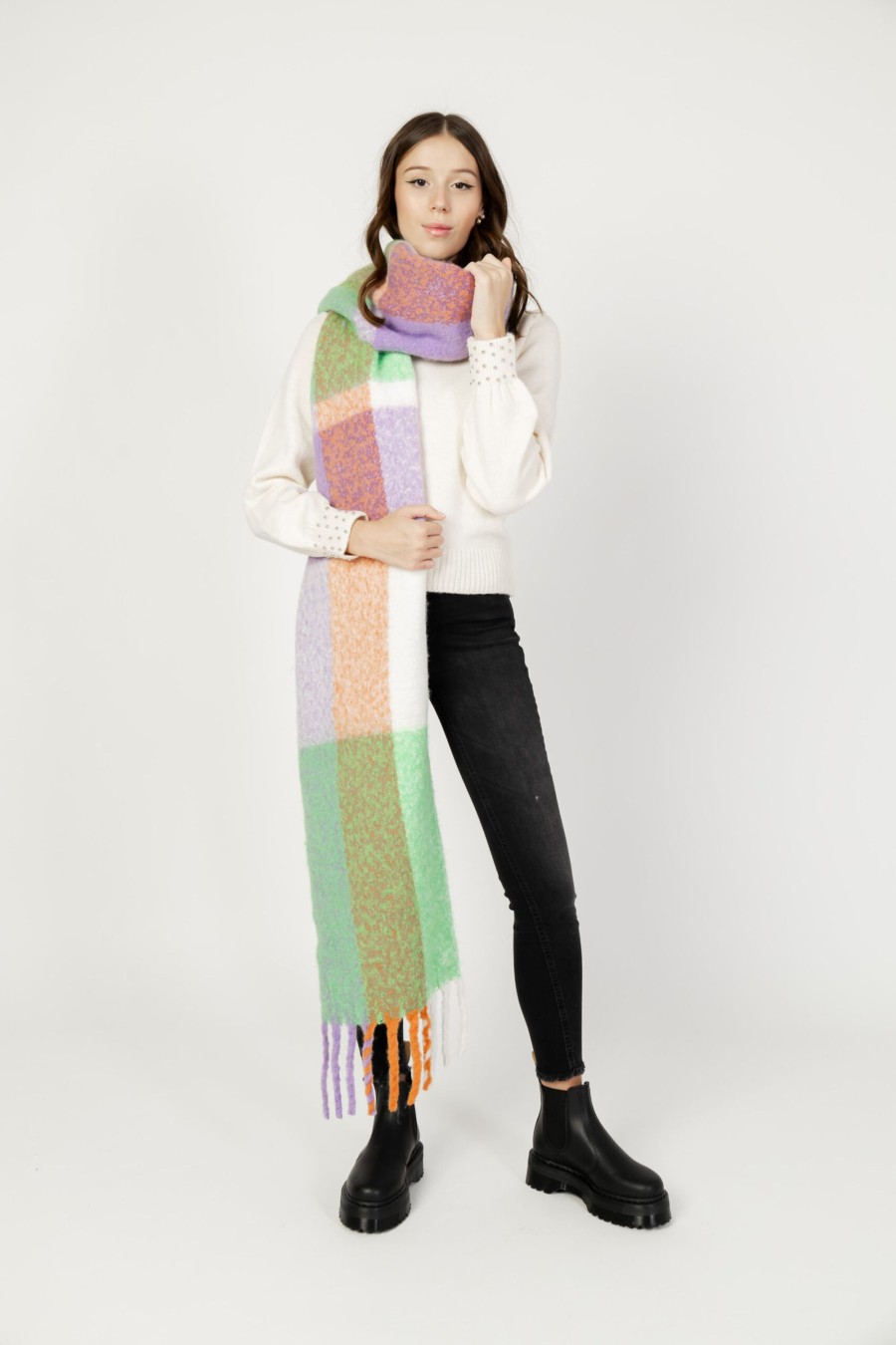 Donna Only | Sciarpa Only Onlagnes Life Woven Scarf Cc Arancione