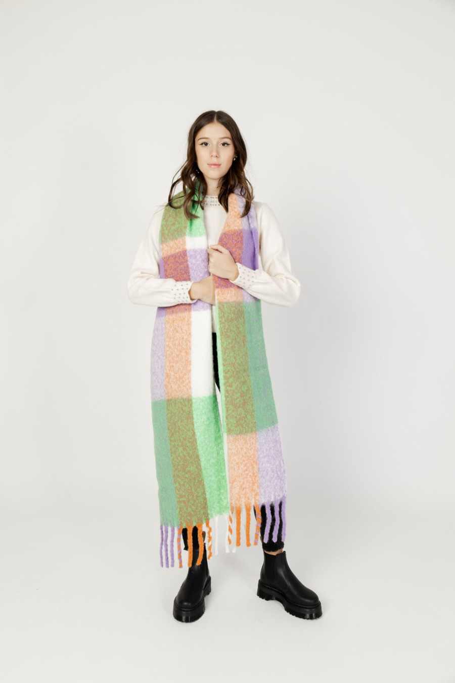 Donna Only | Sciarpa Only Onlagnes Life Woven Scarf Cc Arancione