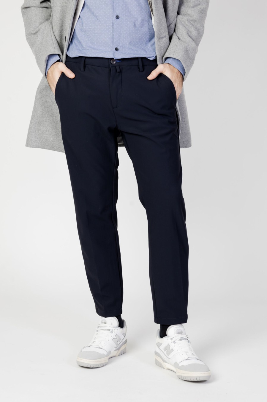 Uomo Borghese | Pantaloni Borghese Tek Blu