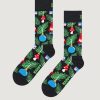 Uomo Happy Socks | Calzini Corti Happy Socks Christmas Tree Decoration Nero