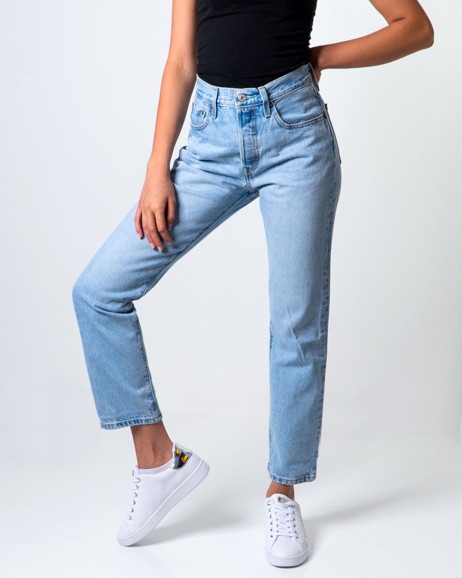 Donna Levi's® | Jeans Mom Levi'S® 501 Crop Luxor Ra Denim Chiaro