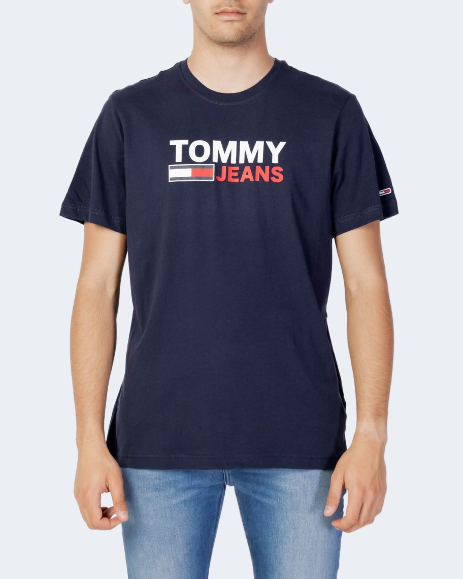 Uomo Tommy Hilfiger | T-Shirt Tommy Hilfiger Tjm Corp Logo Tee Blu