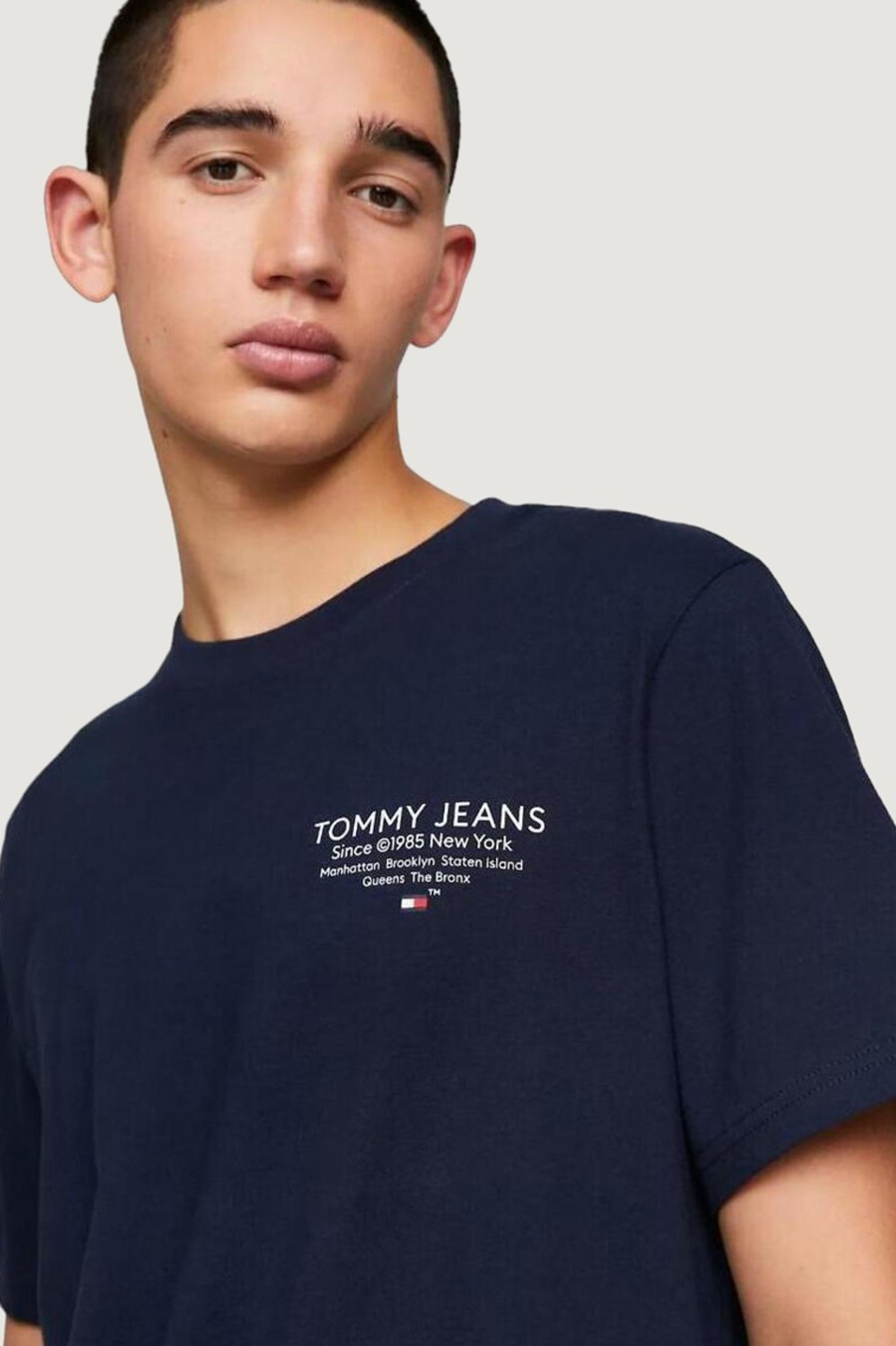 Uomo Tommy Hilfiger | T-Shirt Tommy Hilfiger Esstnl Grap Blu