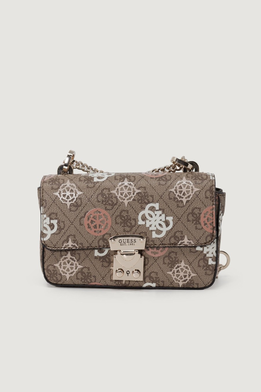 Donna Guess | Borsa Guess Eliette Logo Mini Cvtbl X Flap Marrone