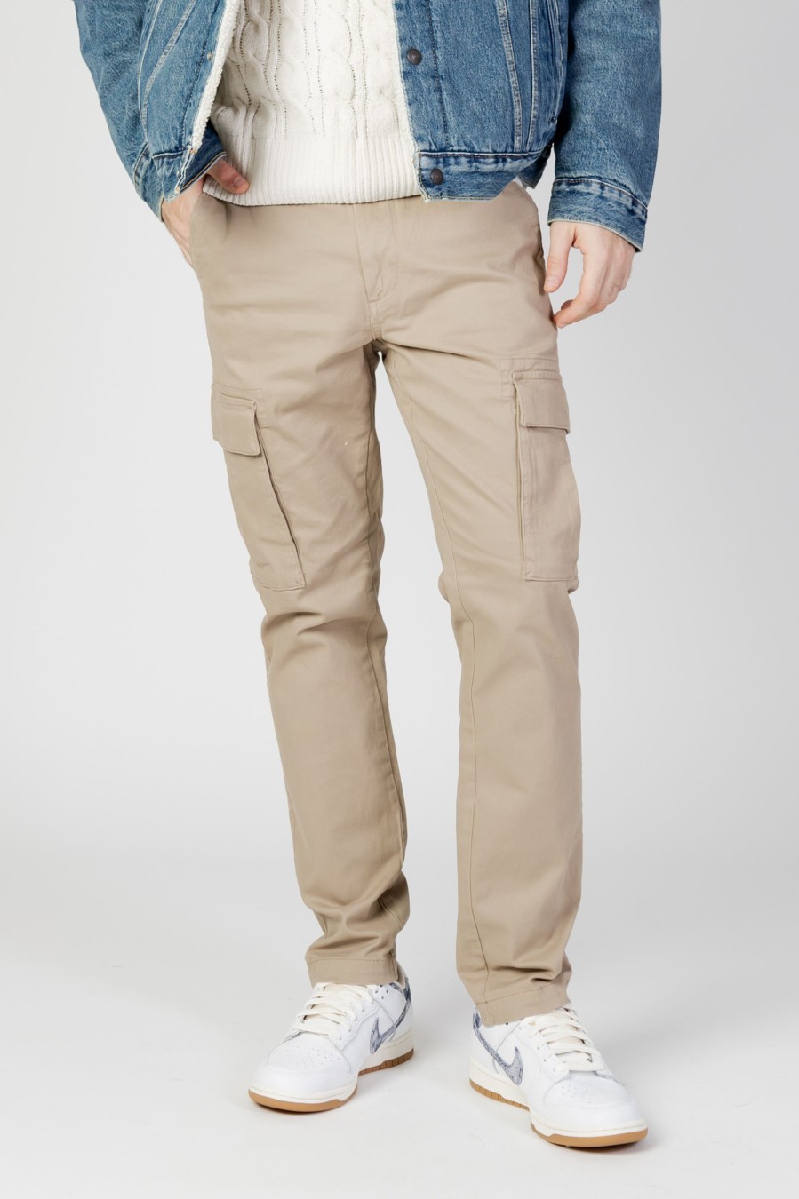 Uomo Borghese | Pantaloni Borghese 3Wpaa7 Tw31 Beige Chiaro