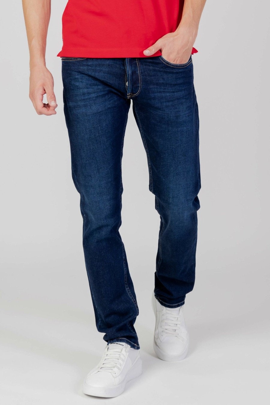 Uomo Replay | Jeans Slim Replay Grover Blu