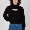 Donna Calvin Klein | Maglione Calvin Klein Cut Out Loose Sweate Nero