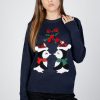 Donna Only | Maglione Only Onlxmas Kiss Ls Oneck Knt Blue Scuro