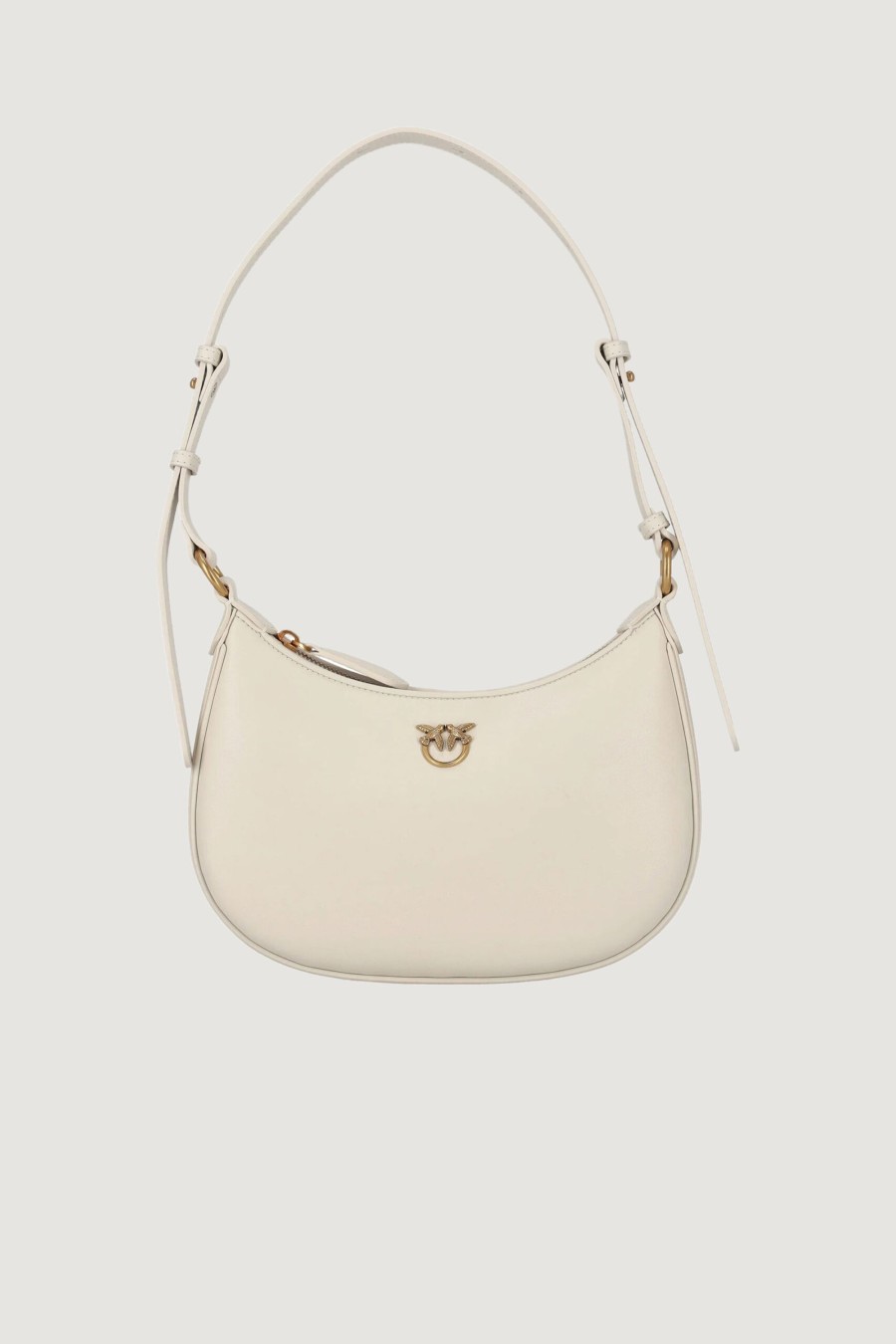 Donna Pinko | Borsa Pinko Half Moon Mini Bianco