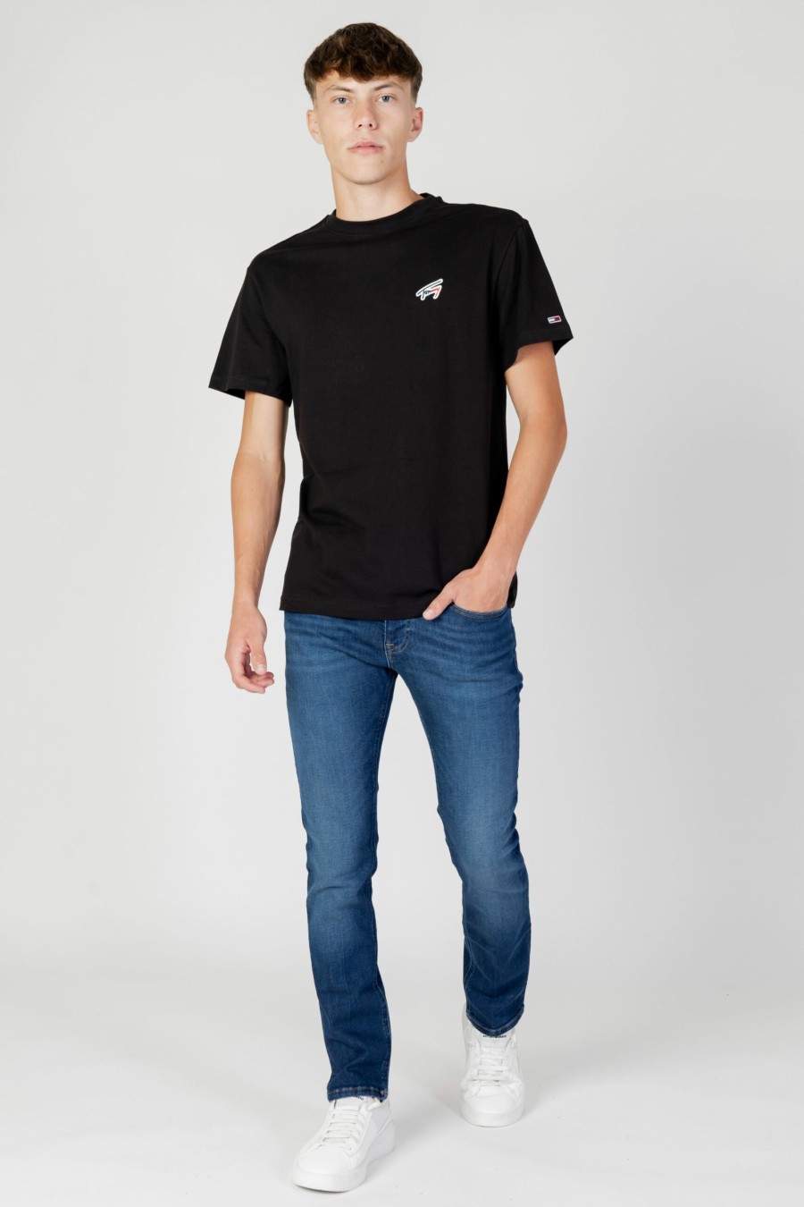 Uomo Tommy Hilfiger | T-Shirt Tommy Hilfiger Tjm Clsc Signature T Nero