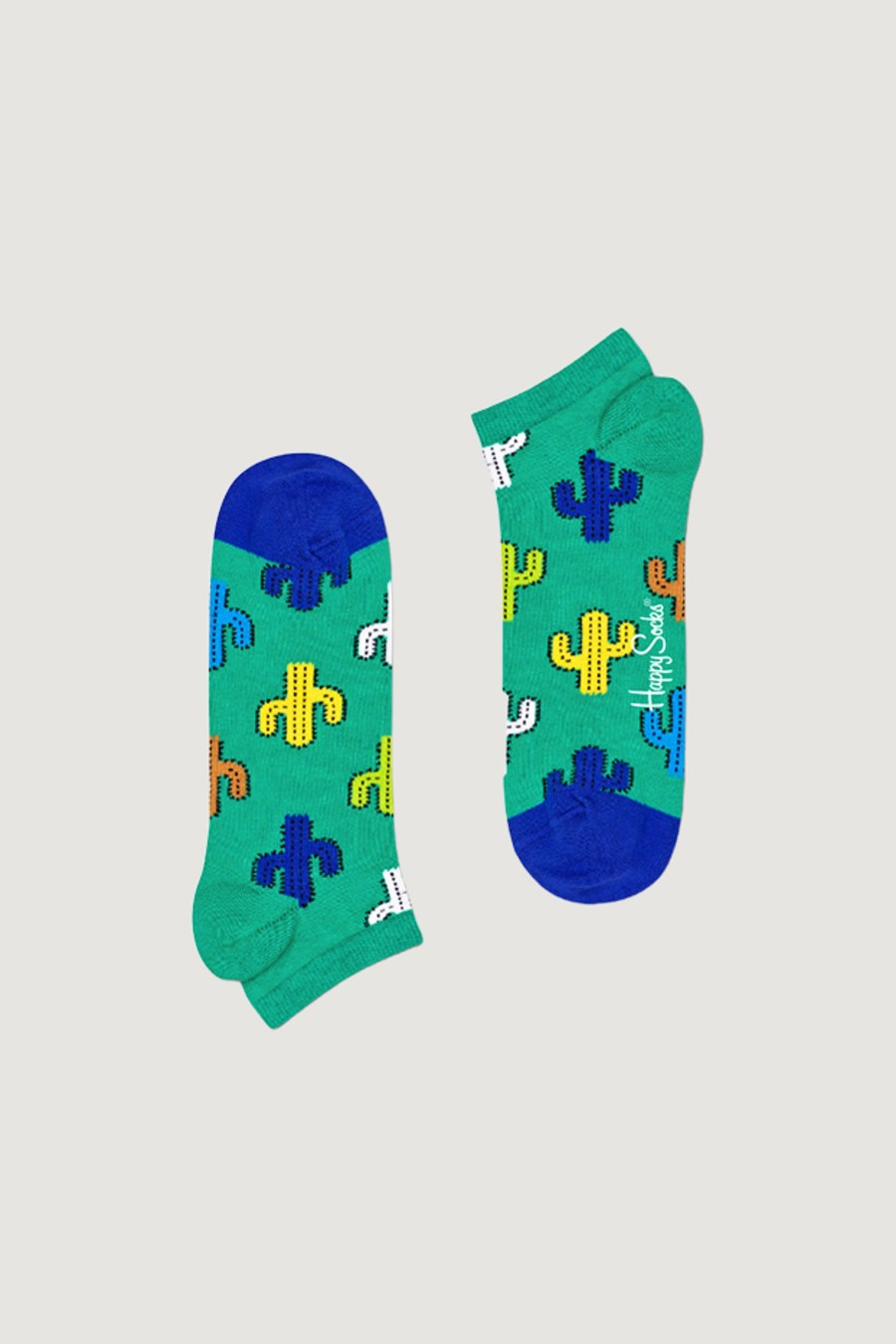 Uomo Happy Socks | Calzini Corti Happy Socks Cactus Low Sock Verde