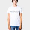 Uomo Armani Exchange | T-Shirt Armani Exchange Milano/New York Bianco