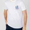 Uomo Armani Exchange | T-Shirt Armani Exchange Bianco