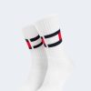 Uomo Tommy Hilfiger | Calzini Lunghi Tommy Hilfiger Flag 1P Bianco