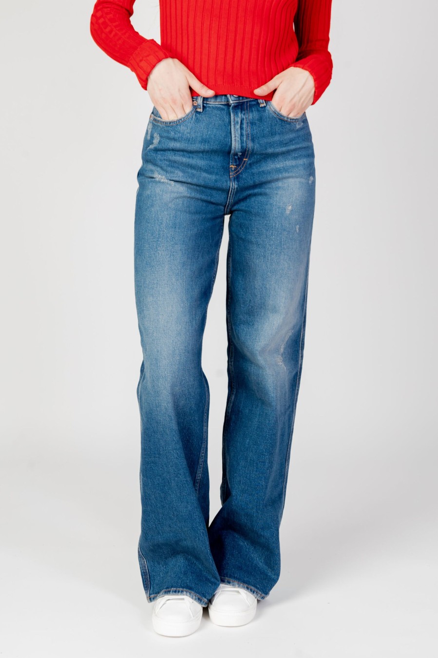 Donna Tommy Hilfiger | Jeans Mom Tommy Hilfiger Claire Hr Wdcg6159 Denim