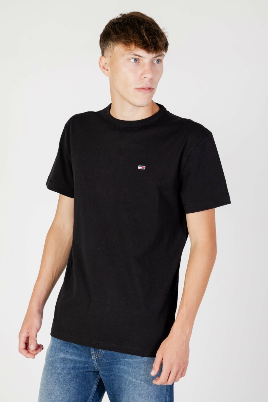 Uomo Tommy Hilfiger | T-Shirt Tommy Hilfiger Tjm Clsc Rib Detail Nero