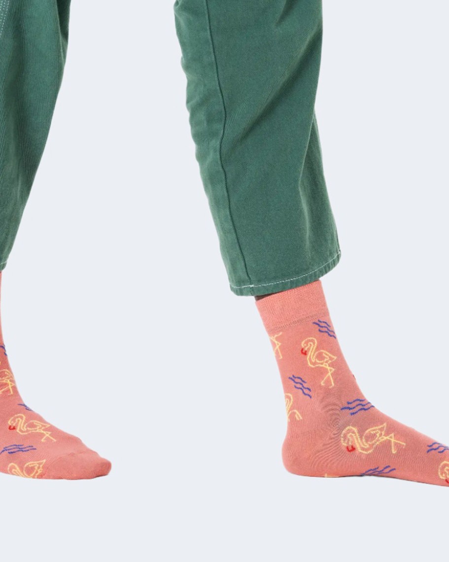 Donna Happy Socks | Calzini Happy Socks Flamingo 1/2 Crew Sock Pesca