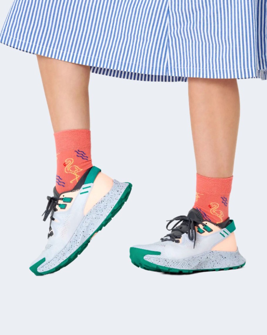 Donna Happy Socks | Calzini Happy Socks Flamingo 1/2 Crew Sock Pesca