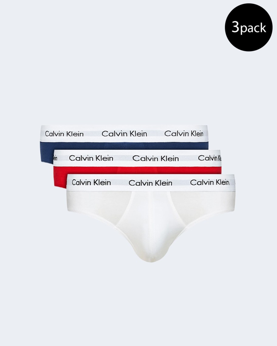 Uomo Calvin Klein | Slip Calvin Klein Underwear 3 Hip Brief Rosso